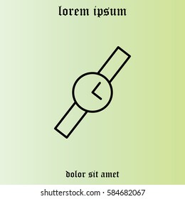 Wristwatch vector icon