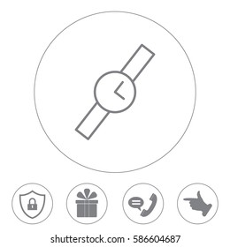 Wristwatch vector icon