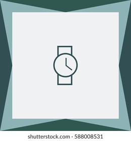 Wristwatch Vector Icon.