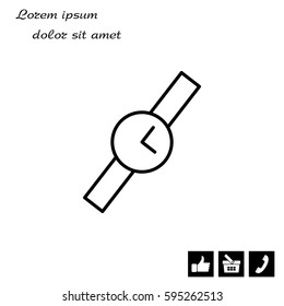 Wristwatch vector icon