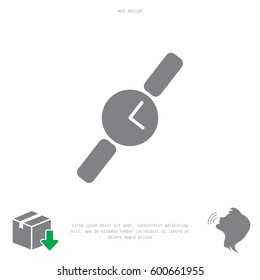Wristwatch vector icon