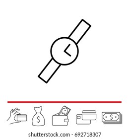 Wristwatch vector icon