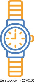 Icono vectorial de reloj de pulsera. Se puede usar para imprimir, móviles y aplicaciones web.