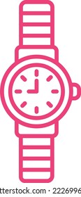 Icono vectorial de reloj de pulsera. Se puede usar para imprimir, móviles y aplicaciones web.