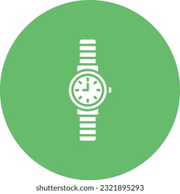 Icono vectorial de reloj de pulsera. Se puede usar para imprimir, móviles y aplicaciones web.