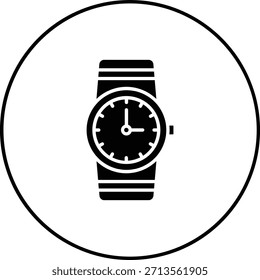 Wristwatch vector icon. Can be used for printing, mobile and web applications.