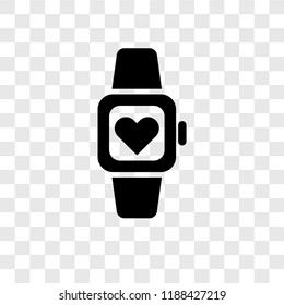 Wristwatch vector icon isolated on transparent background, Wristwatch transparency logo concept