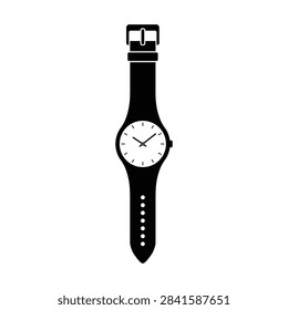 Wristwatch vector icon isolated on white background for time management and schedule concept