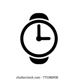 wristwatch vector icon, time symbol