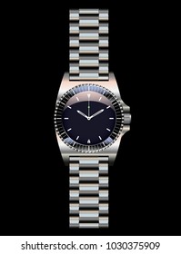 Wristwatch vector illustration