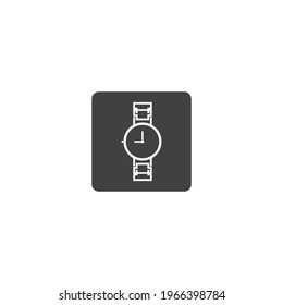 Wristwatch  vector illustration logo design and background