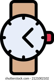 Wristwatch Vector illustration on a transparent background.Premium quality symmbols.Stroke vector icon for concept and graphic design.