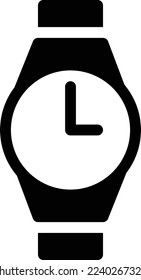 wristwatch Vector illustration on a transparent background. Premium quality symmbols. Glyphs vector icons for concept and graphic design.