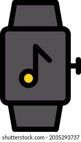 wristwatch vector line colour icon