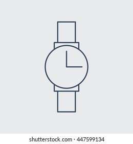 Wristwatch Vector Line Icon. Eps.-10.