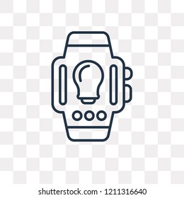 Wristwatch vector outline icon isolated on transparent background, high quality linear Wristwatch transparency concept can be used web and mobile