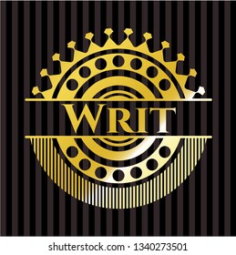 Writ golden emblem or badge