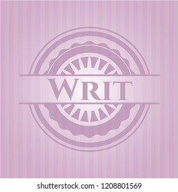 Writ vintage pink emblem