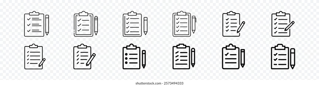 Write Agenda glyph icon. Task icon vector. Clipboard icon, clipboard with a check list and pencil icons, Quiz vector icon