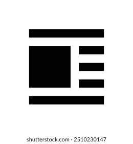 Escribir Articel icono Vector diseño negro.