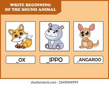 Escribe el comienzo de Sound Animal. Cute Animal Wild 