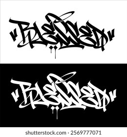 Write blessed by graffiti design