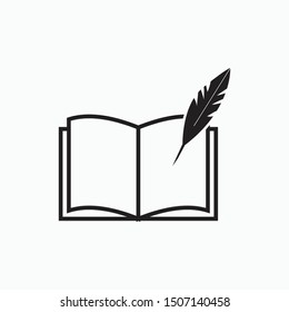 write book icon vetor sign symbol isolated