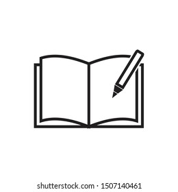 write book icon vetor sign symbol isolated