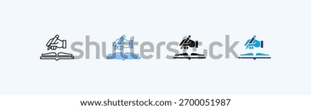 Write Book Multiple Icon Illustration Vector