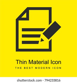 Write bright yellow material minimal icon or logo design