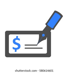 Write. Business icon on a white background
