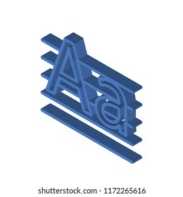 Write By Hand isometric left top view 3D icon