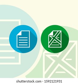 write and calculating icon for template, flat icon design