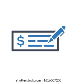 Write check icon. vector graphics