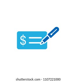 Write Cheque Logo Icon Design