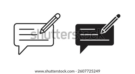 Write comment icons vectors graphic designs