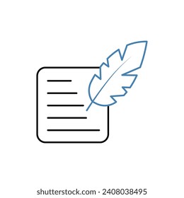 write concept line icon. Simple element illustration. write concept outline symbol design.