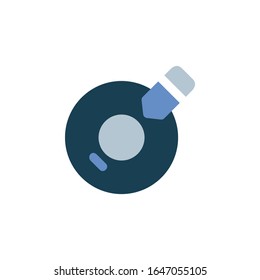 write disc icon. Perfect for application, web, logo and presentation template. icon design flat style