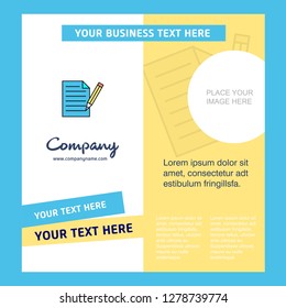 Write document Company Brochure Template. Vector Business Template