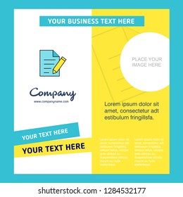 Write document Company Brochure Template. Vector Busienss Template