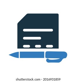 Write, document, writing icon. Simple editable vector design isolated on a white background.