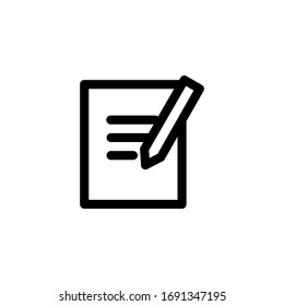 Write Education Outline Icon Vector Illustration

