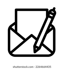 write email icon or logo isolated sign symbol vector illustration - high quality black style vector icons
