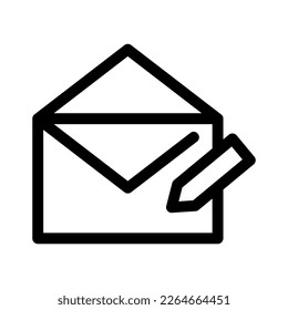 write email icon or logo isolated sign symbol vector illustration - high quality black style vector icons
