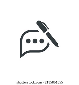 Write feedback icon, vector write feedback icon, vector illustration