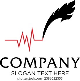 write heart service vector logo design