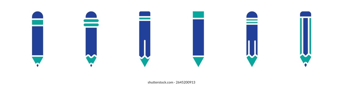 Write icon collection. Pen, pencil tool icon set vector illustration.