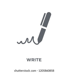 Write icon. Write design concept from Communication collection. Simple element vector illustration on white background.