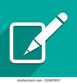 Write icon great for any use. Vector EPS10.