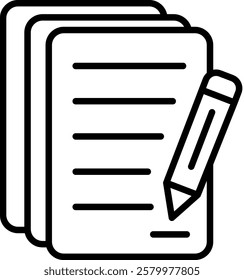 Write icon line vector illustration